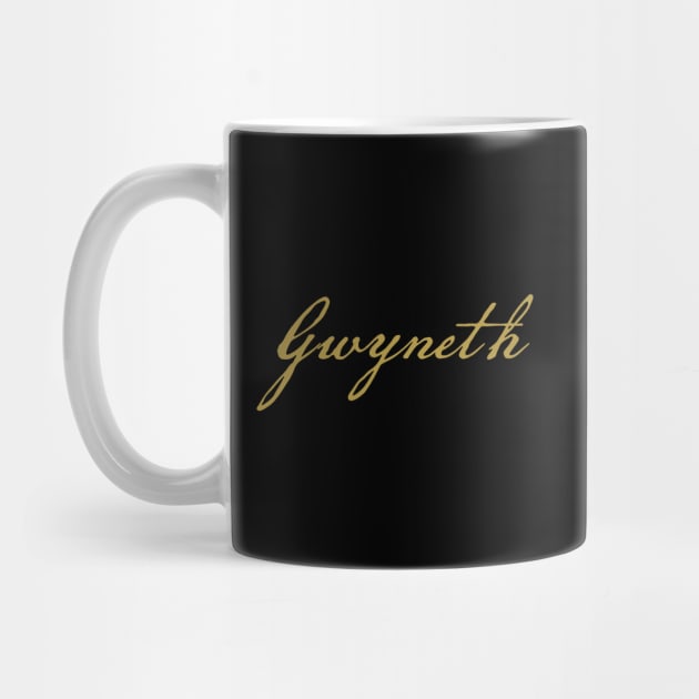 Gwyneth Typography Gold Script by ellenhenryart